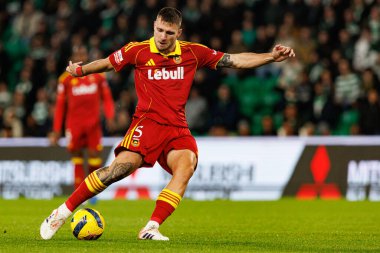 Andreas Ndoj, Liga Portekiz maçı sırasında Estadio Jose Alvalade 'deki Sporting CP ve Rio Ave FC takımları arasında görüldü (Maciej Rogowski / Ball Raw Images)