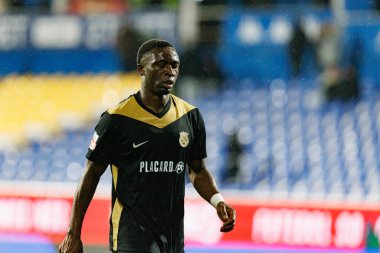 Sabit Abdulai, Liga Portekiz maçı sırasında Estoril Praia ve FC Alverca takımları arasında Estadio Antonio Coimbra da Mota 'da (Maciej Rogowski / Ball Raw Images) görüldü.)