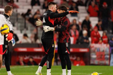 SL Benfica ve GD Estoril Praia (Maciej Rogowski / Ball Raw Images) arasında oynanan Liga Portekiz maçında Anatoliy Trubin ve Diogo Ferreira görüldü)