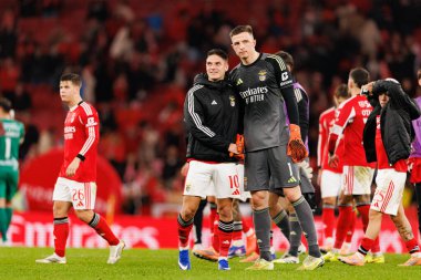 Georgiy Sudakov ve Anatoliy Trubin, Liga Portekiz maçı sırasında SL Benfica ve GD Estoril Praia (Maciej Rogowski / Ball Raw Images)