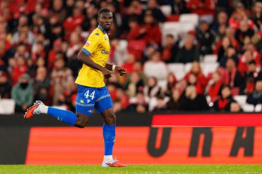 Kevin Boma Liga Portekiz maçı sırasında SL Benfica ve GD Estoril Praia (Maciej Rogowski / Ball Raw Images) arasında görüldü)