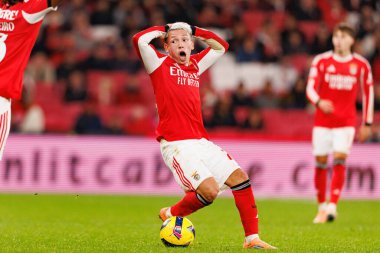 Gianluca Prestianni, Liga Portekiz maçı sırasında SL Benfica ve GD Estoril Praia (Maciej Rogowski / Ball Raw Images) arasında görüldü.)