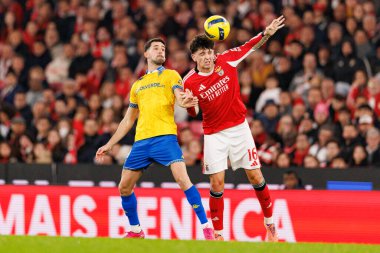Liga Portekiz maçında SL Benfica ve GD Estoril Praia (Maciej Rogowski / Ball Raw Images) arasında Alejandro Marques ve Manu Silva görüldü)