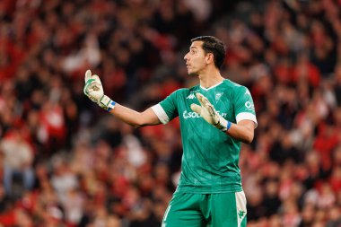 Joel Robles Liga Portekiz maçı sırasında SL Benfica ve GD Estoril Praia (Maciej Rogowski / Ball Raw Images) arasında görüldü)