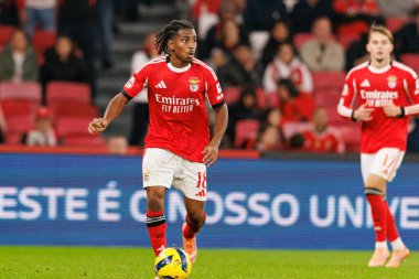 Leandro Barreiro, Liga Portekiz maçı sırasında SL Benfica ve GD Estoril Praia (Maciej Rogowski / Ball Raw Images) arasında görüldü.)