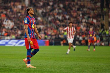 Lamine Yamal İspanya Süper Kupası 'nda FC Barcelona ile Athletic Club (Maciej Rogowski / Ball Raw Images) arasında oynanan yarı final maçında görüldü.)