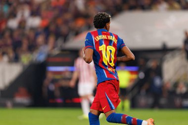 Lamine Yamal İspanya Süper Kupası 'nda FC Barcelona ile Athletic Club (Maciej Rogowski / Ball Raw Images) arasında oynanan yarı final maçında görüldü.)