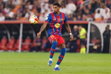 Marcus Rashford, FC Barcelona ile Athletic Club (Maciej Rogowski / Ball Raw Images) arasında oynanan İspanya Süper Kupası yarı final maçında görüldü.)