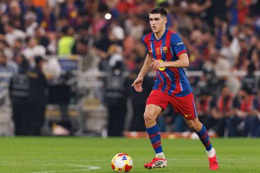 Pau Cubarsi, FC Barcelona ile Athletic Club (Maciej Rogowski / Ball Raw Images) arasında oynanan İspanya Süper Kupası yarı final maçında görüldü.)