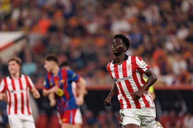 Adama Boiro, FC Barcelona ile Athletic Club (Maciej Rogowski / Ball Raw Images) arasında oynanan İspanya Süper Kupası yarı final maçında görüldü.)