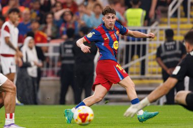 Fermin Lopez, FC Barcelona ile Athletic Club (Maciej Rogowski / Ball Raw Images) arasında oynanan İspanya Süper Kupası Yarı final maçında görüldü.)