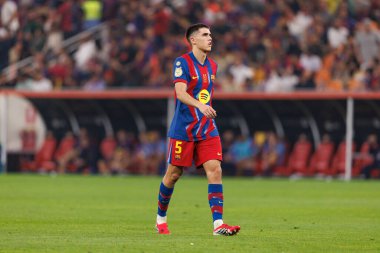 Pau Cubarsi, FC Barcelona ile Athletic Club (Maciej Rogowski / Ball Raw Images) arasında oynanan İspanya Süper Kupası yarı final maçında görüldü.)