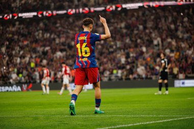Fermin Lopez, FC Barcelona ile Athletic Club (Maciej Rogowski / Ball Raw Images) arasında oynanan İspanya Süper Kupası Yarı final maçında görüldü.)