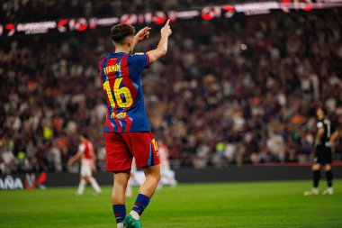 Fermin Lopez, FC Barcelona ile Athletic Club (Maciej Rogowski / Ball Raw Images) arasında oynanan İspanya Süper Kupası Yarı final maçında görüldü.)