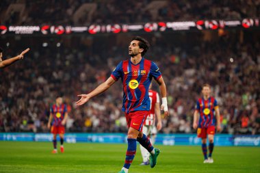 Ferran Torres, FC Barcelona ile Athletic Club (Maciej Rogowski / Ball Raw Images) arasında oynanan İspanya Süper Kupası yarı final maçında görüldü.)