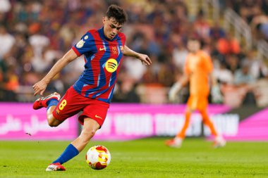 Pedri, FC Barcelona ile Athletic Club (Maciej Rogowski / Ball Raw Images) arasında oynanan İspanya Süper Kupası Yarı final maçında görüldü.)