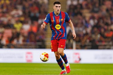 Pau Cubarsi, FC Barcelona ile Athletic Club (Maciej Rogowski / Ball Raw Images) arasında oynanan İspanya Süper Kupası yarı final maçında görüldü.)