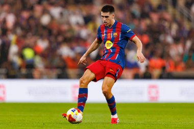 Pau Cubarsi, FC Barcelona ile Athletic Club (Maciej Rogowski / Ball Raw Images) arasında oynanan İspanya Süper Kupası yarı final maçında görüldü.)