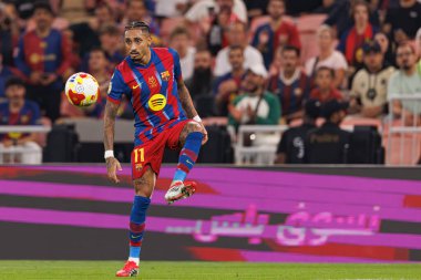 Raphinha, FC Barcelona ile Athletic Club (Maciej Rogowski / Ball Raw Images) arasında oynanan İspanya Süper Kupası Yarı final maçında görüldü.)