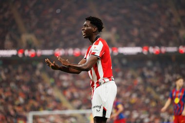 Adama Boiro, FC Barcelona ile Athletic Club (Maciej Rogowski / Ball Raw Images) arasında oynanan İspanya Süper Kupası yarı final maçında görüldü.)