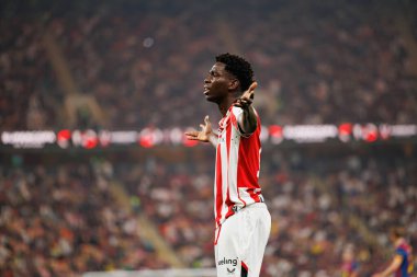 Adama Boiro, FC Barcelona ile Athletic Club (Maciej Rogowski / Ball Raw Images) arasında oynanan İspanya Süper Kupası yarı final maçında görüldü.)
