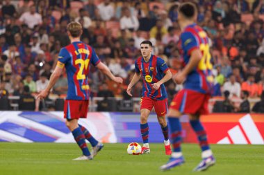 Pau Cubarsi, FC Barcelona ile Athletic Club (Maciej Rogowski / Ball Raw Images) arasında oynanan İspanya Süper Kupası yarı final maçında görüldü.)