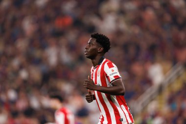 Adama Boiro, FC Barcelona ile Athletic Club (Maciej Rogowski / Ball Raw Images) arasında oynanan İspanya Süper Kupası yarı final maçında görüldü.)