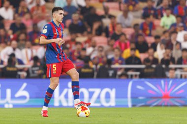 Pau Cubarsi, FC Barcelona ile Athletic Club (Maciej Rogowski / Ball Raw Images) arasında oynanan İspanya Süper Kupası yarı final maçında görüldü.)