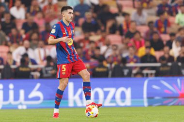 Pau Cubarsi, FC Barcelona ile Athletic Club (Maciej Rogowski / Ball Raw Images) arasında oynanan İspanya Süper Kupası yarı final maçında görüldü.)