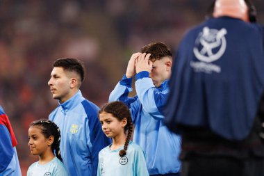 Roony Bardghji ve Fermin Lopez İspanya Süper Kupası 'nda FC Barcelona ile Athletic Club (Maciej Rogowski / Ball Raw Images) arasında oynanan yarı final maçında)