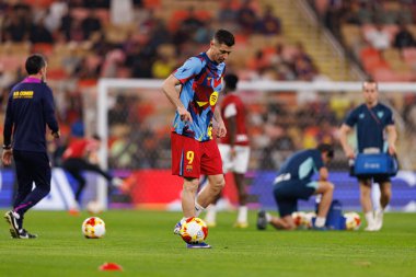 Robert Lewandowski, FC Barcelona ile Athletic Club (Maciej Rogowski / Ball Raw Images) arasında oynanan İspanya Süper Kupası yarı final maçında görüldü.)