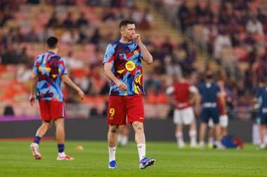 Robert Lewandowski, FC Barcelona ile Athletic Club (Maciej Rogowski / Ball Raw Images) arasında oynanan İspanya Süper Kupası yarı final maçında görüldü.)