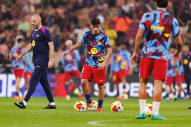 Pedri, FC Barcelona ile Athletic Club (Maciej Rogowski / Ball Raw Images) arasında oynanan İspanya Süper Kupası Yarı final maçında görüldü.)