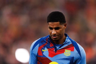 Marcus Rashford, FC Barcelona ile Athletic Club (Maciej Rogowski / Ball Raw Images) arasında oynanan İspanya Süper Kupası yarı final maçında görüldü.)