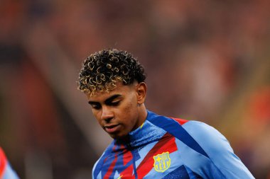 Lamine Yamal İspanya Süper Kupası 'nda FC Barcelona ile Athletic Club (Maciej Rogowski / Ball Raw Images) arasında oynanan yarı final maçında görüldü.)