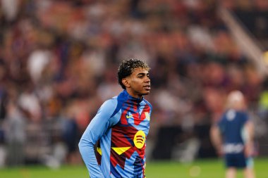 Lamine Yamal İspanya Süper Kupası 'nda FC Barcelona ile Athletic Club (Maciej Rogowski / Ball Raw Images) arasında oynanan yarı final maçında görüldü.)