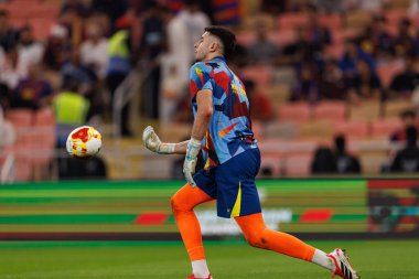 Joan Garcia, FC Barcelona ile Athletic Club (Maciej Rogowski / Ball Raw Images) arasında oynanan İspanya Süper Kupası Yarı final maçında görüldü.)