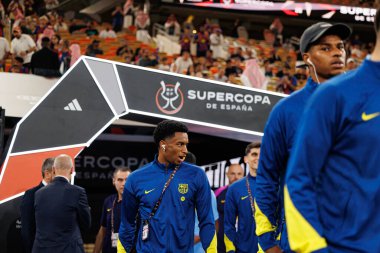 Alejandro Balde, FC Barcelona ile Athletic Club (Maciej Rogowski / Ball Raw Images) arasında oynanan İspanya Süper Kupası yarı final maçında görüldü.)