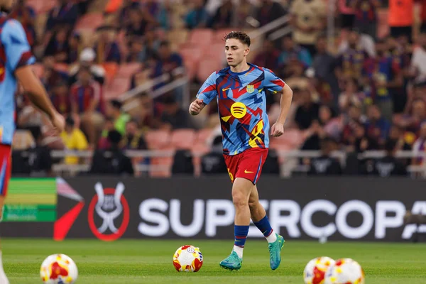 Fermin Lopez, FC Barcelona ile Athletic Club (Maciej Rogowski / Ball Raw Images) arasında oynanan İspanya Süper Kupası Yarı final maçında görüldü.)