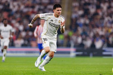 Franco Mastantuono, Atletico de Madrid ve Real Madrid (Maciej Rogowski / Ball Raw Images) arasında oynanan İspanya Süper Kupası yarı final maçında görüldü.)