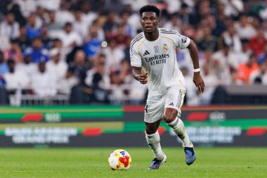 Aurelien Tchouameni, Atletico de Madrid ve Real Madrid (Maciej Rogowski / Ball Raw Images) arasında oynanan yarı final maçında görüldü.)