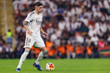 Federico Valverde, Atletico de Madrid ve Real Madrid (Maciej Rogowski / Ball Raw Images) arasında oynanan İspanya Süper Kupası yarı final maçında görüldü.)