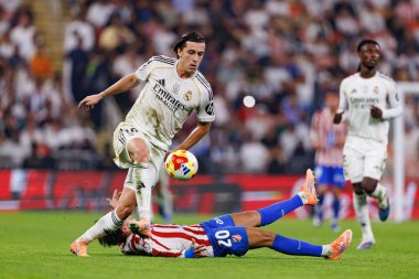 Alvaro Carreras ve Giuliano Simeone, Atletico de Madrid ve Real Madrid (Maciej Rogowski / Ball Raw Images) arasında oynanan İspanya Süper Kupası yarı final maçında görüldü.)