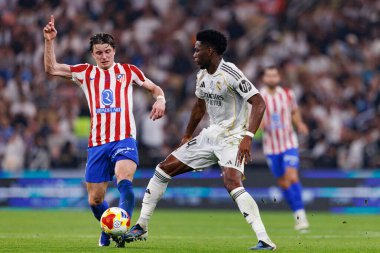 Conor Gallagher ve Aurelien Tchouameni, Atletico de Madrid ile Real Madrid (Maciej Rogowski / Ball Raw Images) arasında oynanan İspanya Süper Kupası yarı final maçında görüldü.)
