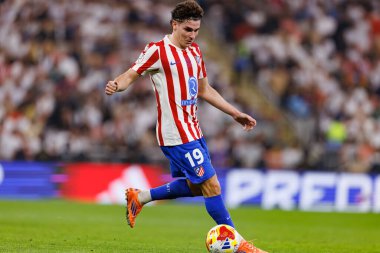 Julian Alvarez Atletico de Madrid ve Real Madrid (Maciej Rogowski / Ball Raw Images) arasında oynanan İspanya Süper Kupası yarı final maçında görüldü.)
