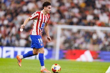 Julian Alvarez Atletico de Madrid ve Real Madrid (Maciej Rogowski / Ball Raw Images) arasında oynanan İspanya Süper Kupası yarı final maçında görüldü.)