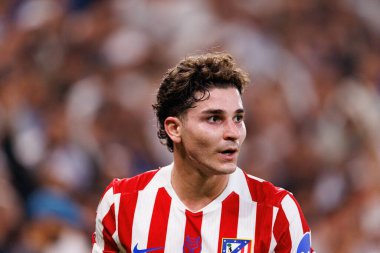 Julian Alvarez Atletico de Madrid ve Real Madrid (Maciej Rogowski / Ball Raw Images) arasında oynanan İspanya Süper Kupası yarı final maçında görüldü.)