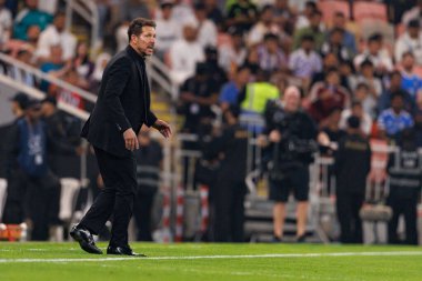 Diego Simeone, Atletico de Madrid ve Real Madrid (Maciej Rogowski / Ball Raw Images) arasında oynanan İspanya Süper Kupası yarı final maçında görüldü.)