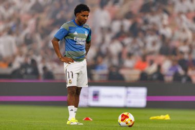 Atletico de Madrid ve Real Madrid (Maciej Rogowski / Ball Raw Images) arasında oynanan İspanya Süper Kupası yarı final maçında Rodrygo görüldü.)