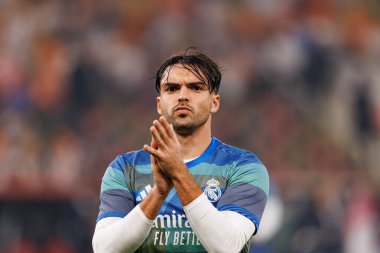 Raul Asencio, Atletico de Madrid ve Real Madrid (Maciej Rogowski / Ball Raw Images) arasında oynanan İspanya Süper Kupası yarı final maçında görüldü.)